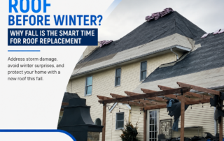 Professional roof replacement on a Minnesota home during the fall before winter weather arrives.
